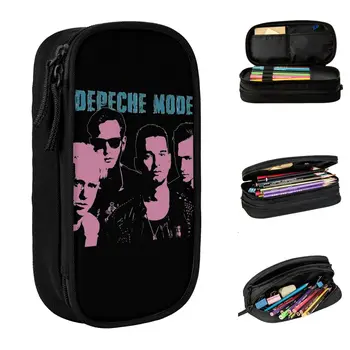 Пеналы Depeches Mode Rock, Музыкальная коробка для ручек, сумка для студентов, школьные принадлежности большой емкости, Косметические пеналы