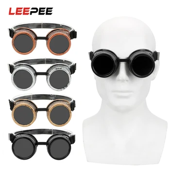 Ветрозащитные очки для мотоцикла LEEPEE, винтажные Сварочные очки в стиле панк-готика, ретро Защитные приспособления, Регулируемые очки в стиле стимпанк