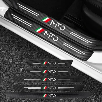 Для Alfa Romeo MITO Логотип узор из углеродного волокна автомобильный порог порог багажника задняя дверь протектор наклейки пастер автоаксессуары
