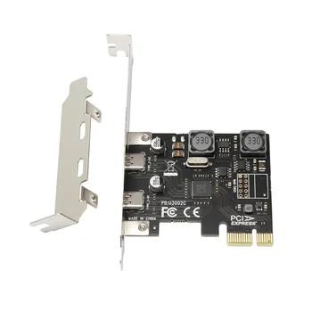 2-портовый USB 3.1 (10 Гбит /с) PCIe-карта Super Speed PCIExpress X1 для адаптера PCIe для платы хост-контроллера Type-C TypeC