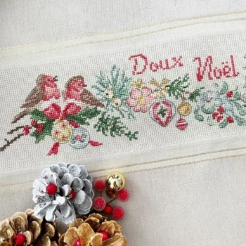 Схемы вышивки крестом Нитки для вышивания своими руками Рукоделие Ручной работы Вышивание птиц на ветках 48-18